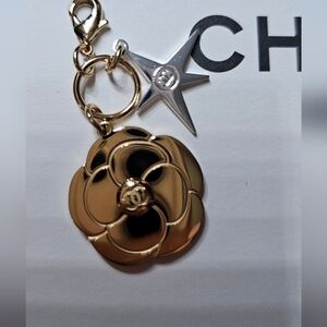 CHANEL Gold Camellia and Silver Star Charm Christmas Edition
